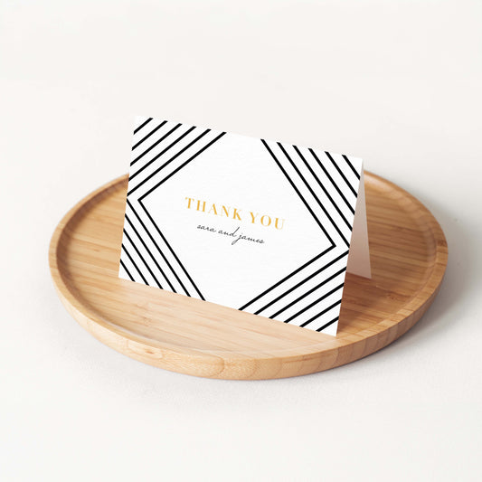 The Art Deco Personalized Thank You Card