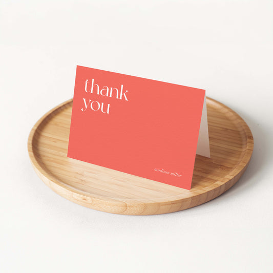 Bella Modern Personalized Thank You Cards