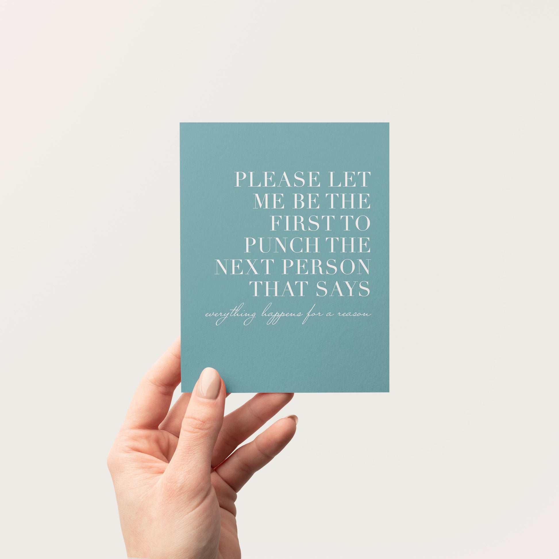 Punch the Next Person Sympathy Greeting Card | Blú Rose