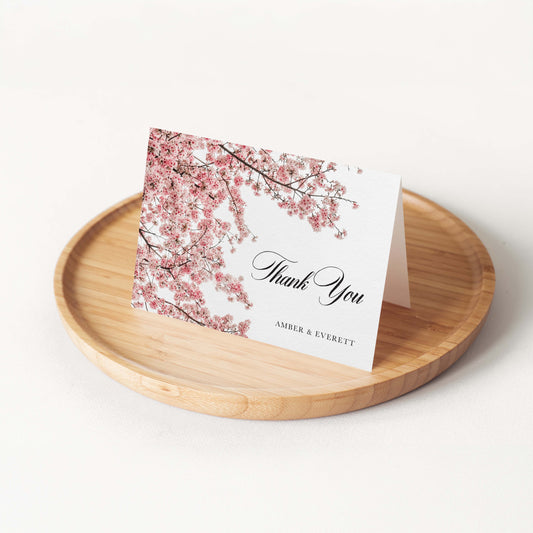 The Cherry Blossom Personalized Thank You Card