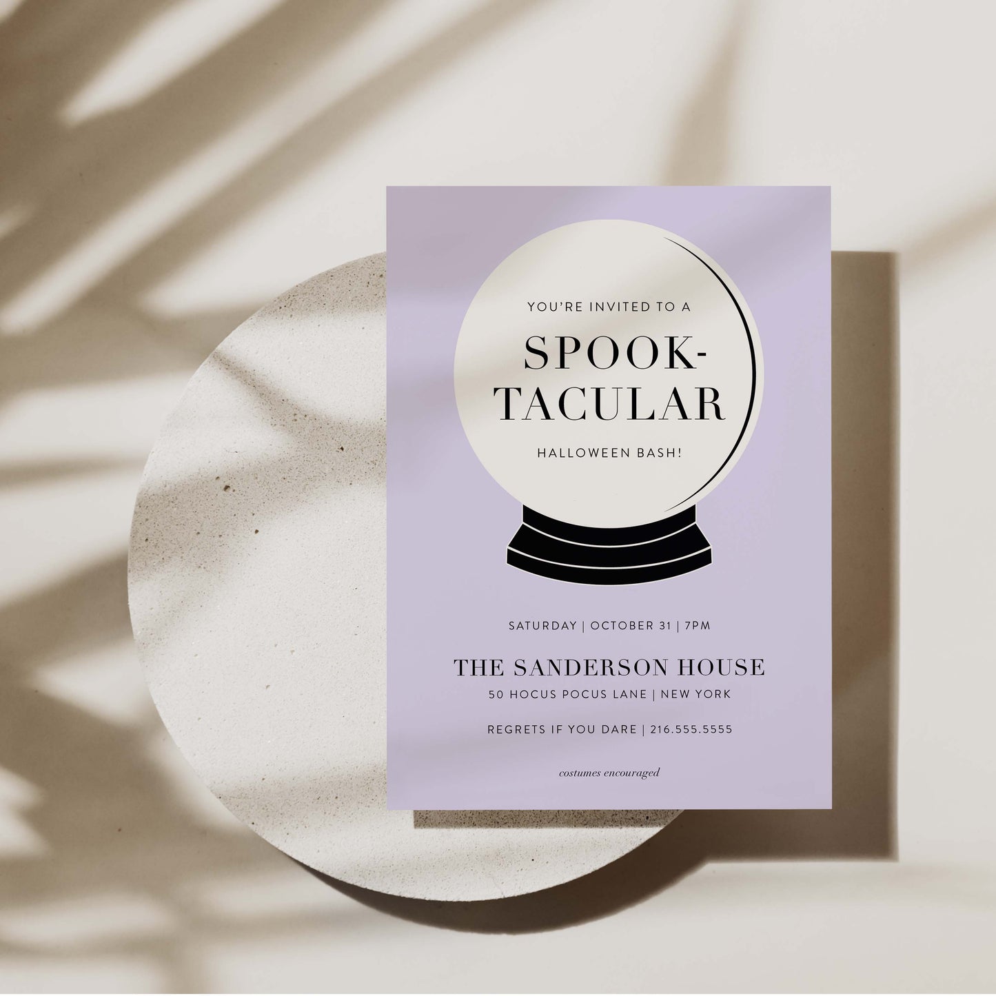 Crystal Ball Halloween Party Invitations | Blú Rose Designs