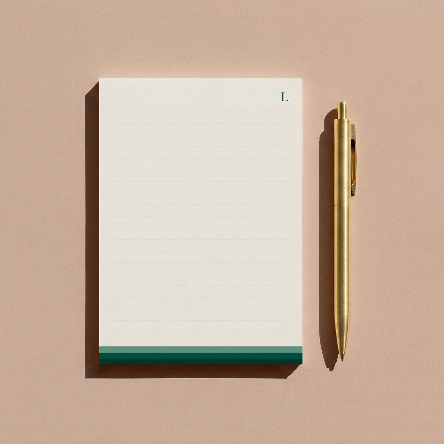 Elegant Green Personalized Notepad