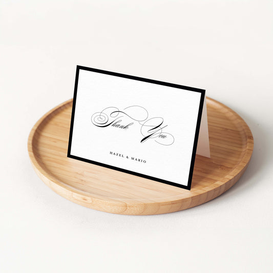 Hazel Border Personalized Thank You Cards