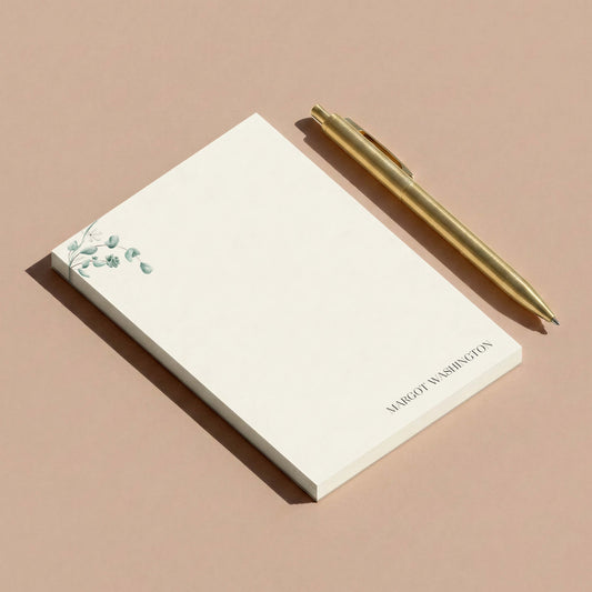 Simple Floral Personalized Notepad