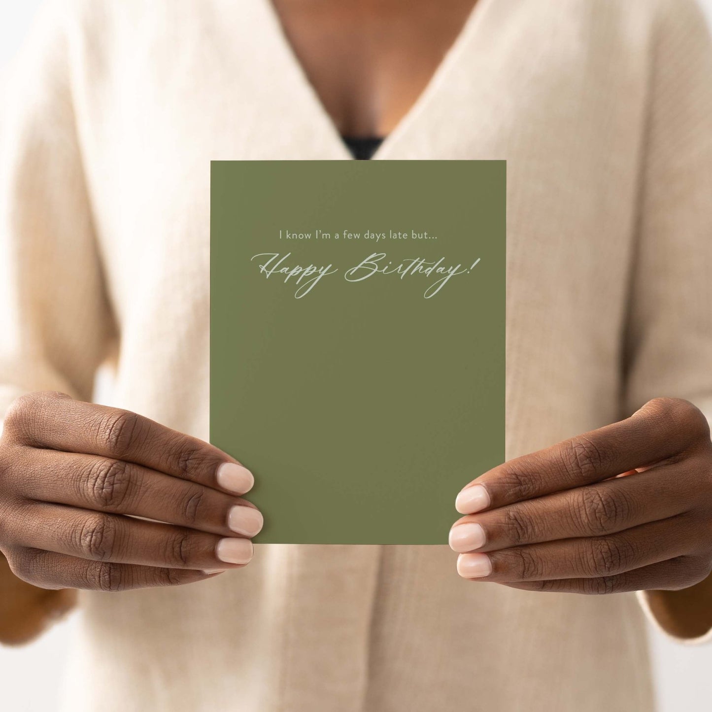 A Few Days Late Greeting Card - Blú Rose