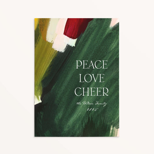 Abstract Brushstroke Holiday Card - Blú Rose