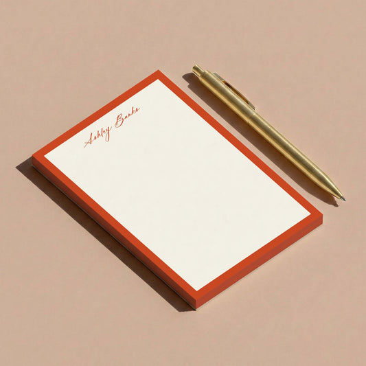 Ashley Border Notepad - Blú Rose