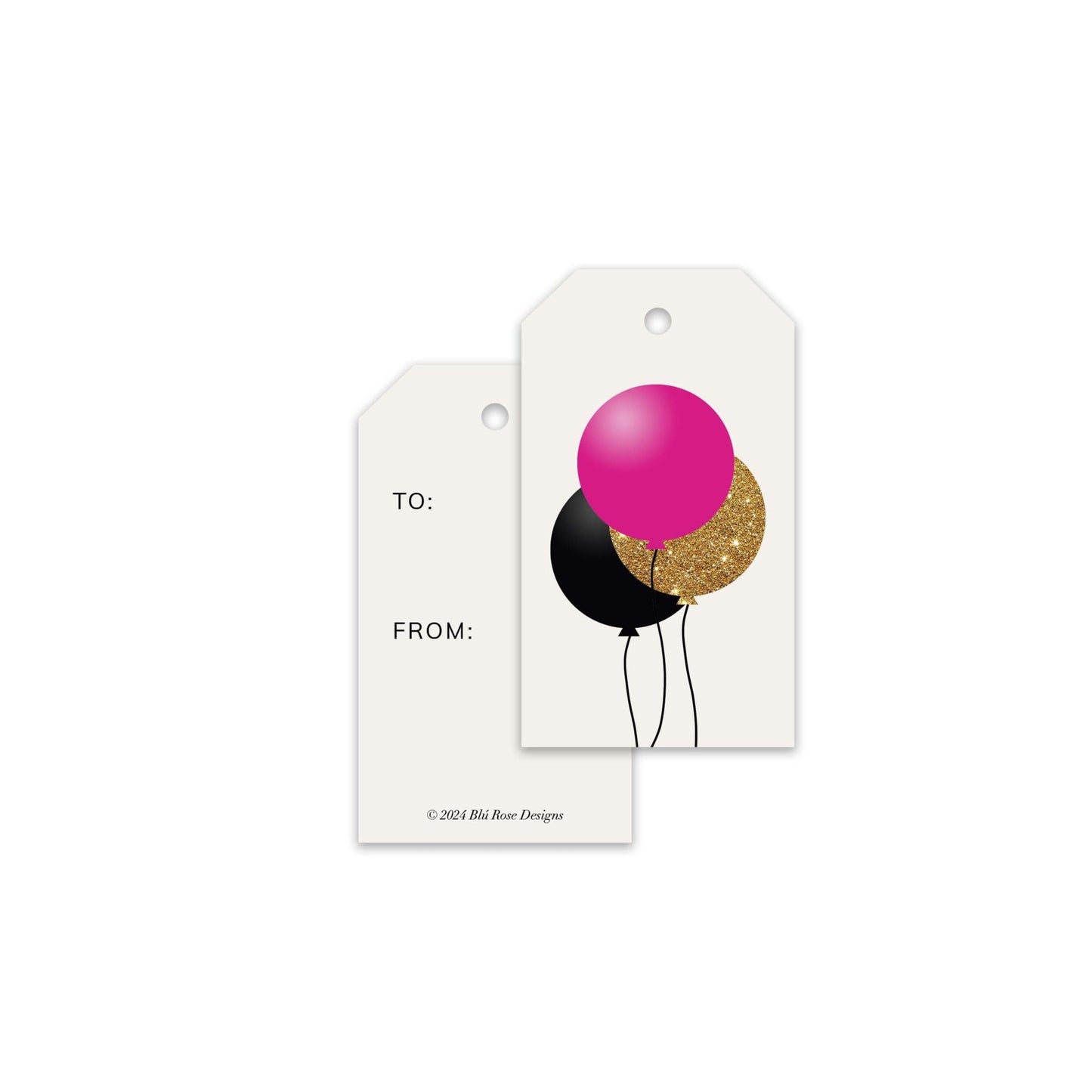 Balloons Birthday Gift Tags - Blú Rose