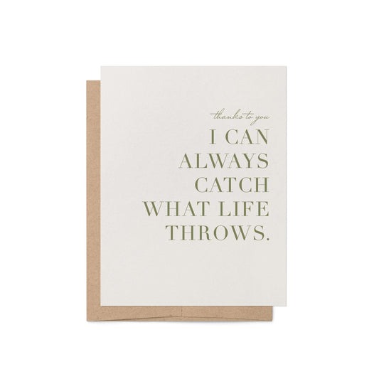 Catch What Life Throws Greeting Card - Blú Rose