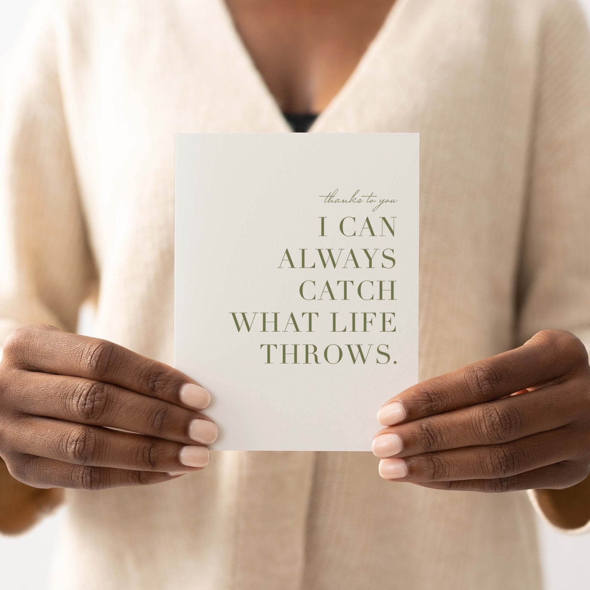Catch What Life Throws Greeting Card - Blú Rose
