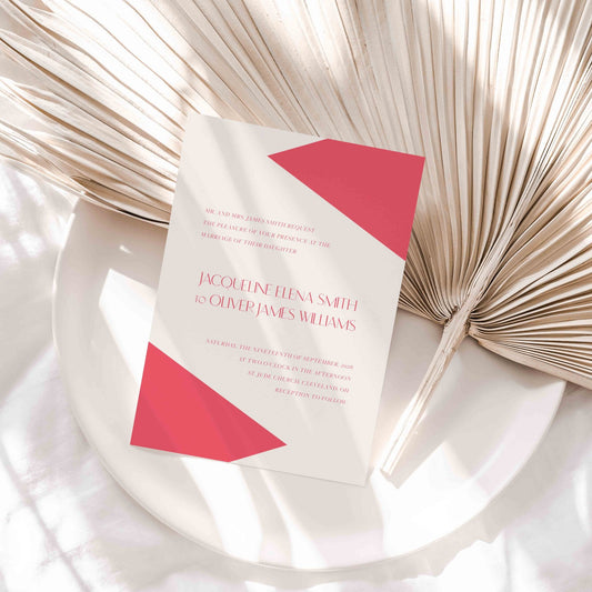 Classy Geo Wedding Invitations - Blú Rose