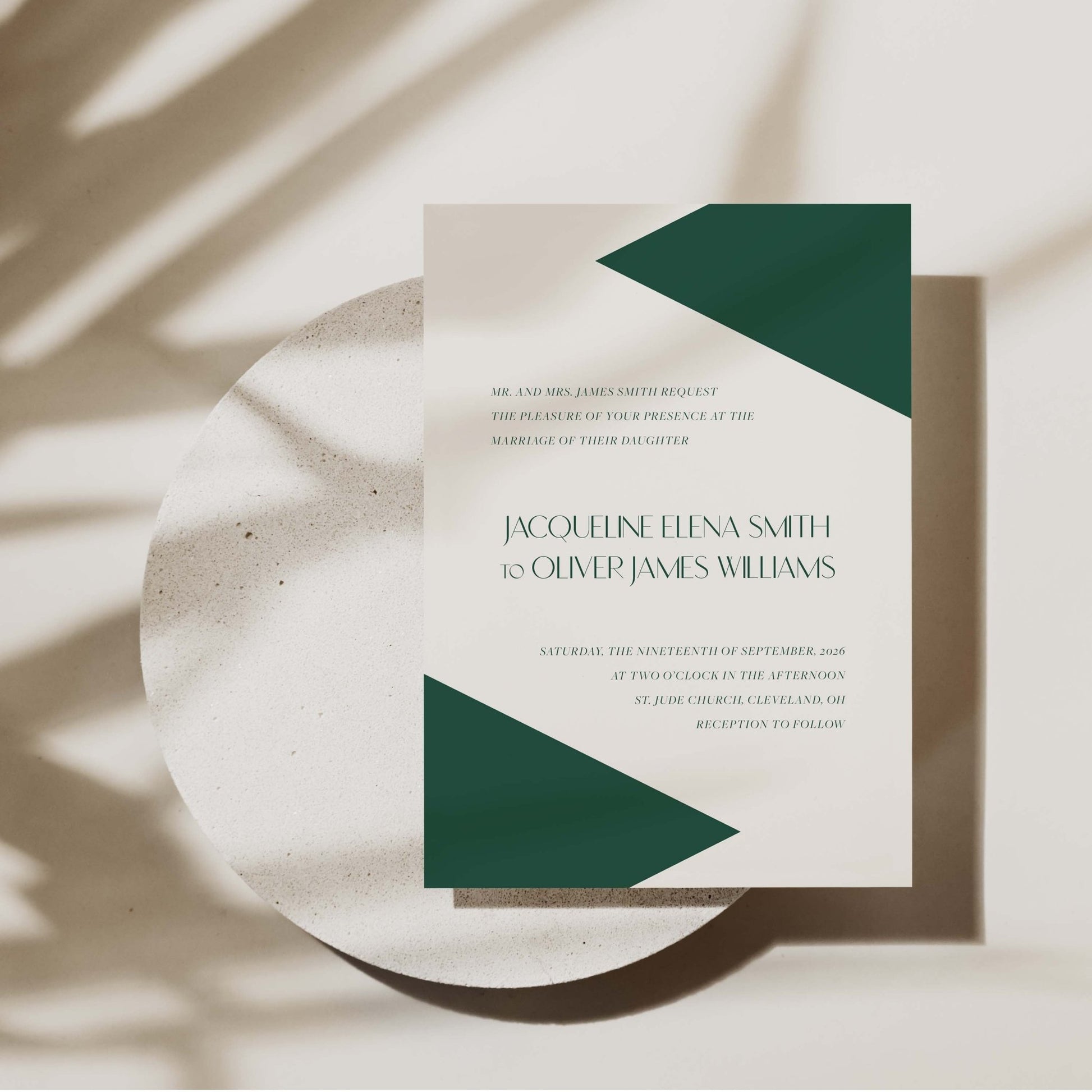 Classy Geo Wedding Invitations - Blú Rose