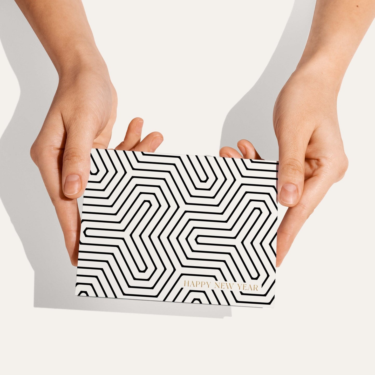 Geometric New Year Greeting Card - Blú Rose