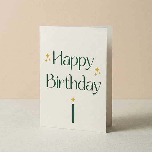 Green Sparkle Birthday Greeting Card - Blú Rose