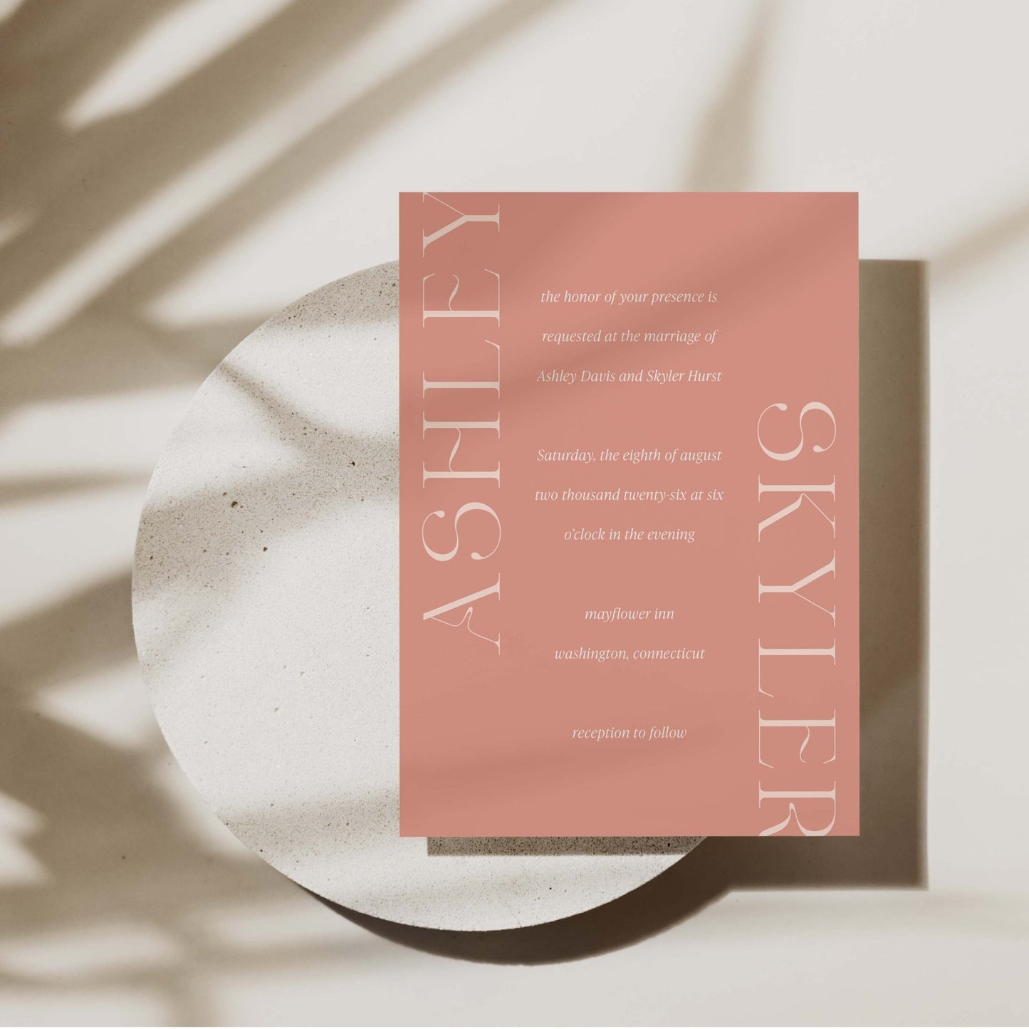 Modern Ashley Wedding Invitations - Blú Rose