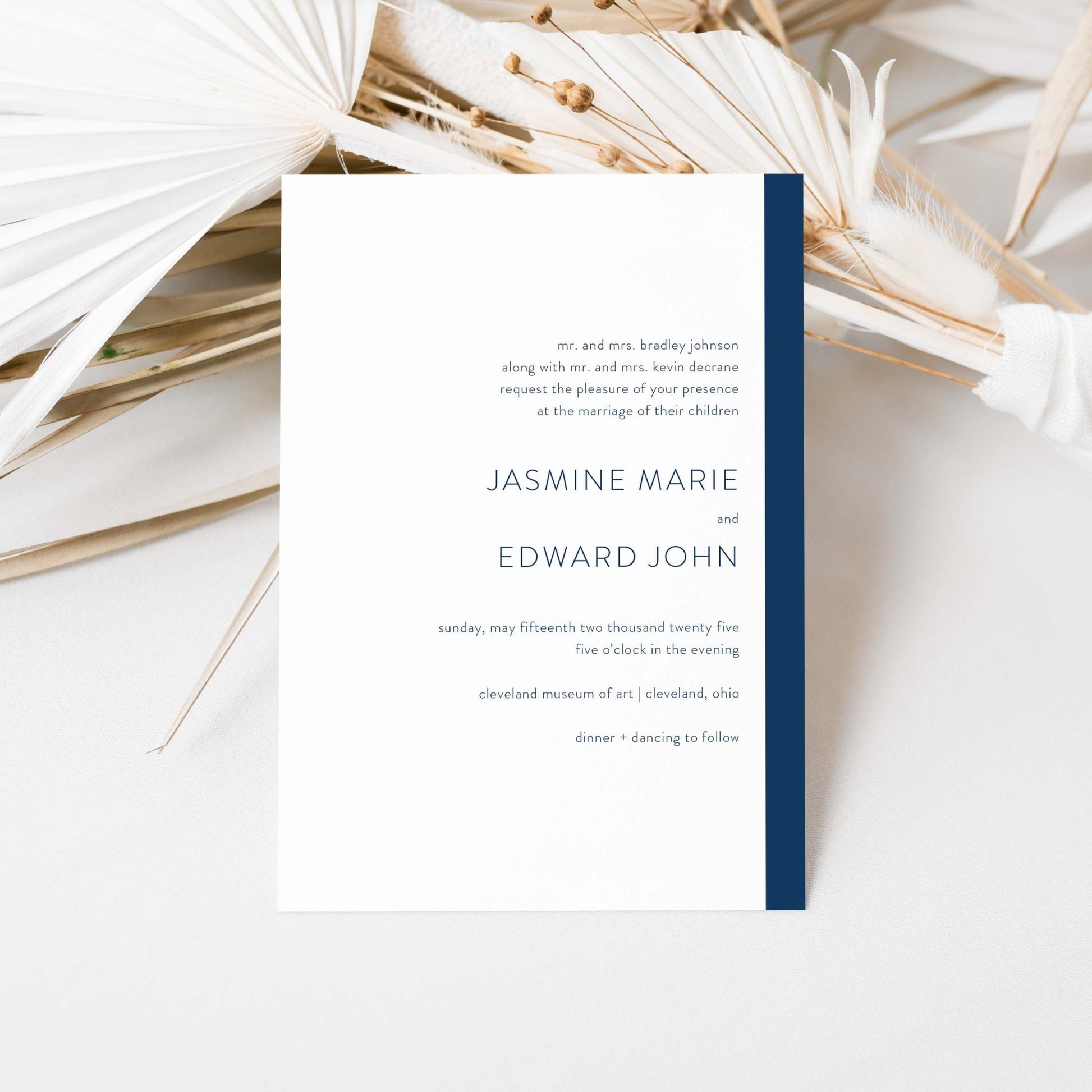 Modern Love Wedding Invitations - Blú Rose