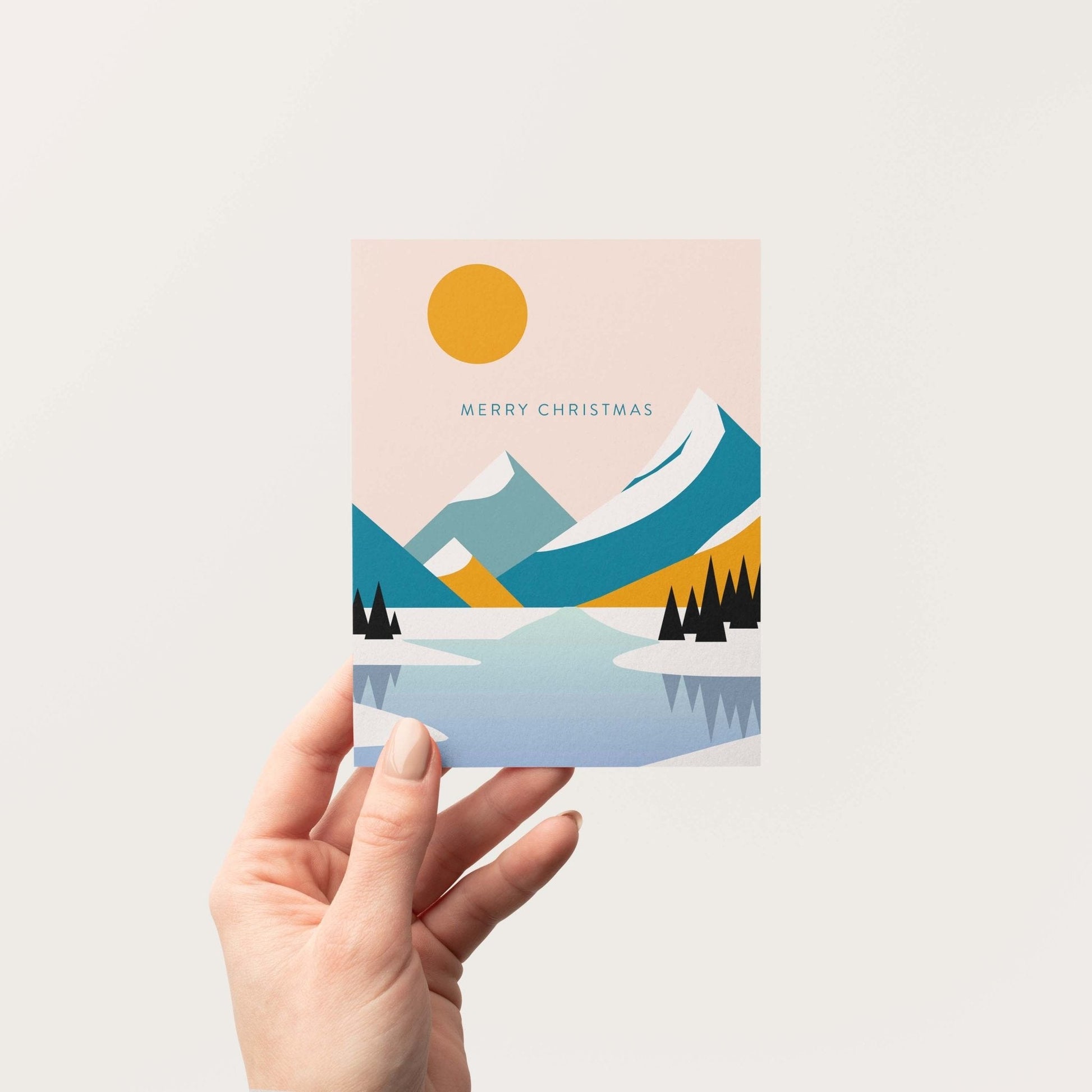 Modern Mountain Landscape - BlĂș Rose