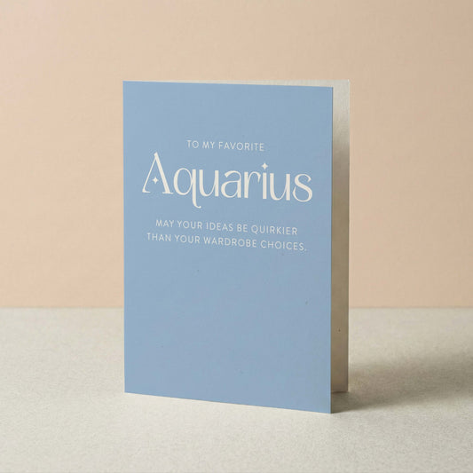 My Favorite Aquarius Greeting Card - Blú Rose