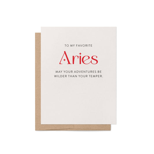 My Favorite Aries Birthday Card - Blú Rose