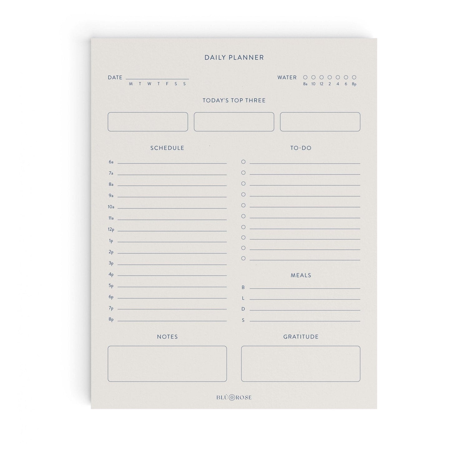 Perfectly Imperfect Notepads | Minimalist Daily Planner Notepad - Blú Rose