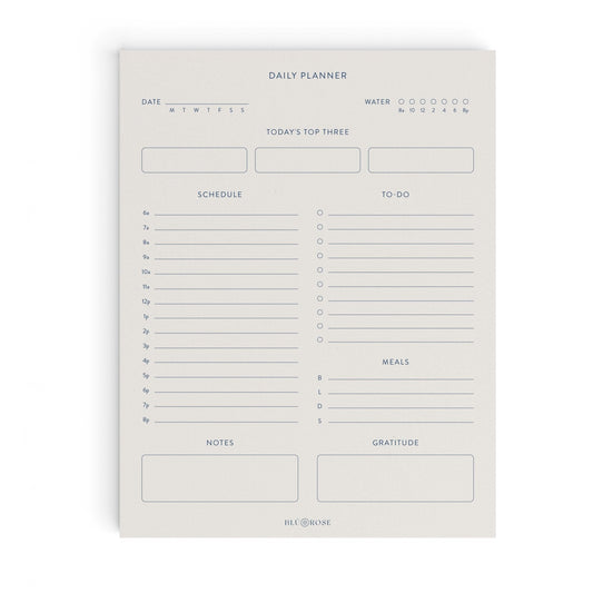 Perfectly Imperfect Notepads | Minimalist Daily Planner Notepad - Blú Rose