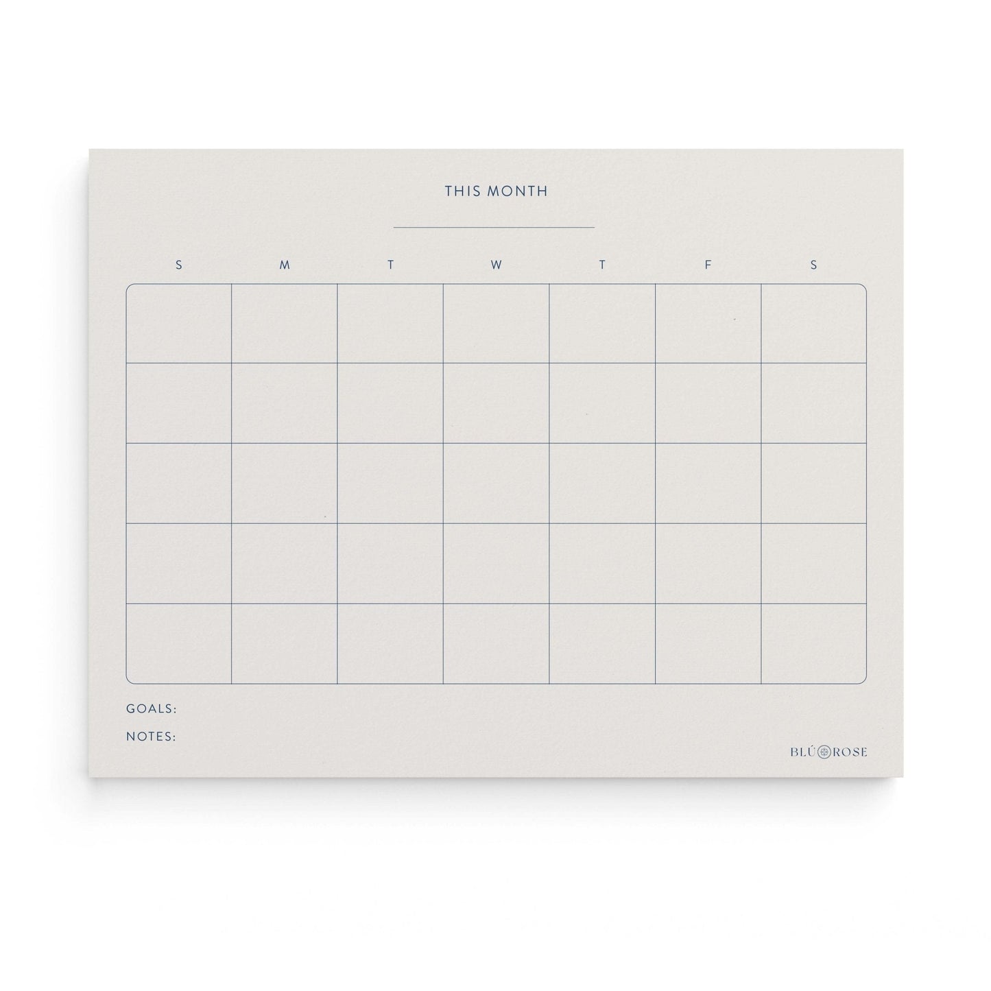 Perfectly Imperfect Notepads | Minimalist Monthly Planner Notepad - Blú Rose