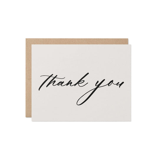 Script Thank You Greeting Card - Blú Rose
