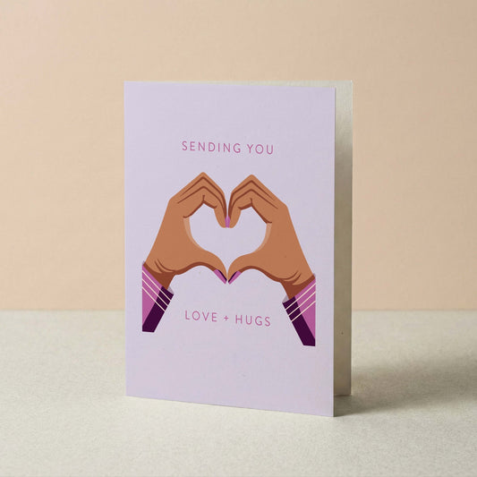 Sending You Love + Hugs Greeting Card - Blú Rose