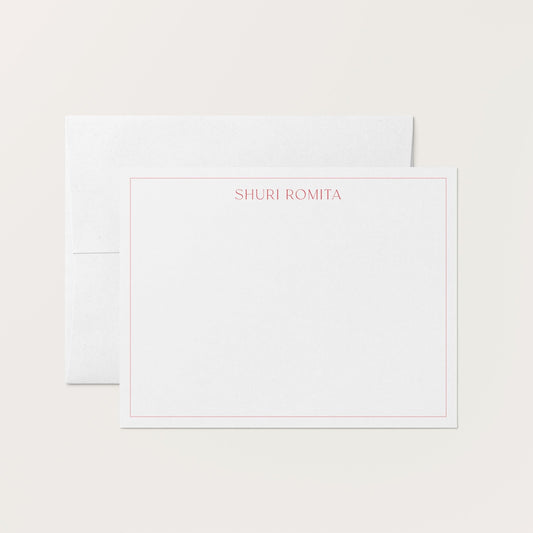 Skinny Border Notecards - Blú Rose