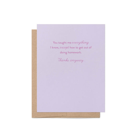 Taught Me Everything Greeting Card - Blú Rose