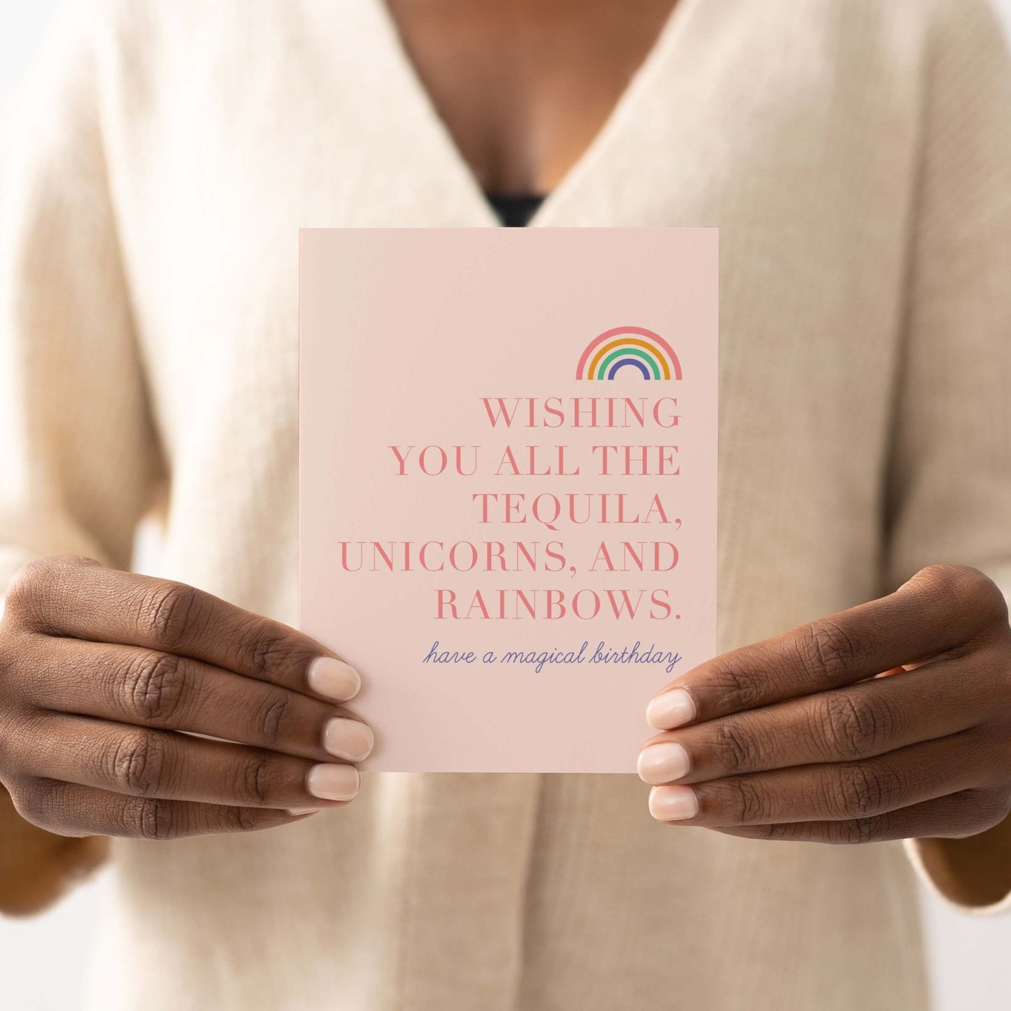 Tequila Unicorn Rainbow Birthday Greeting Card - Blú Rose