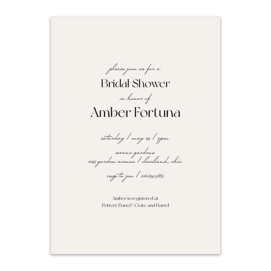 Amber Chic Invitations - Blú Rose