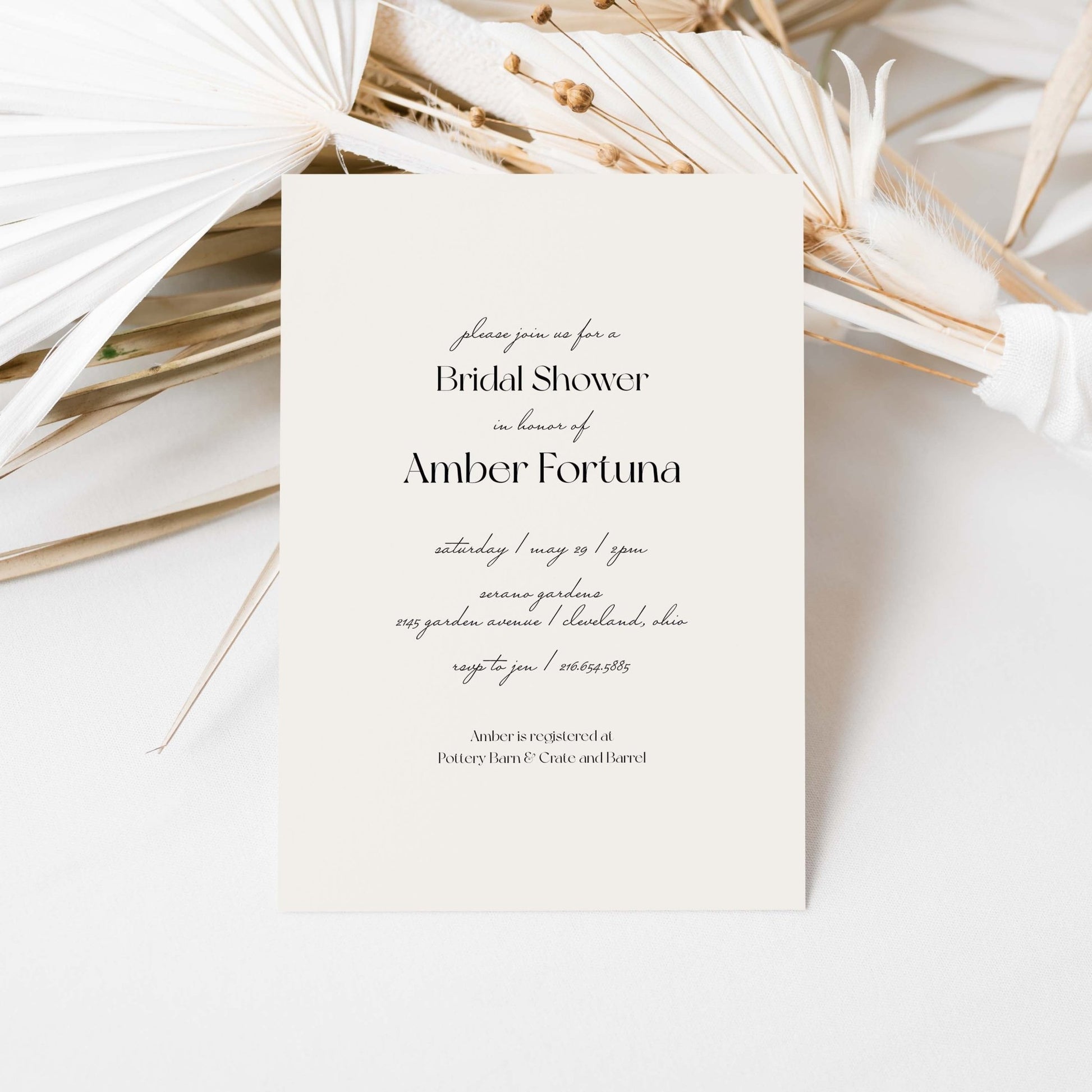 Amber Chic Invitations - Blú Rose