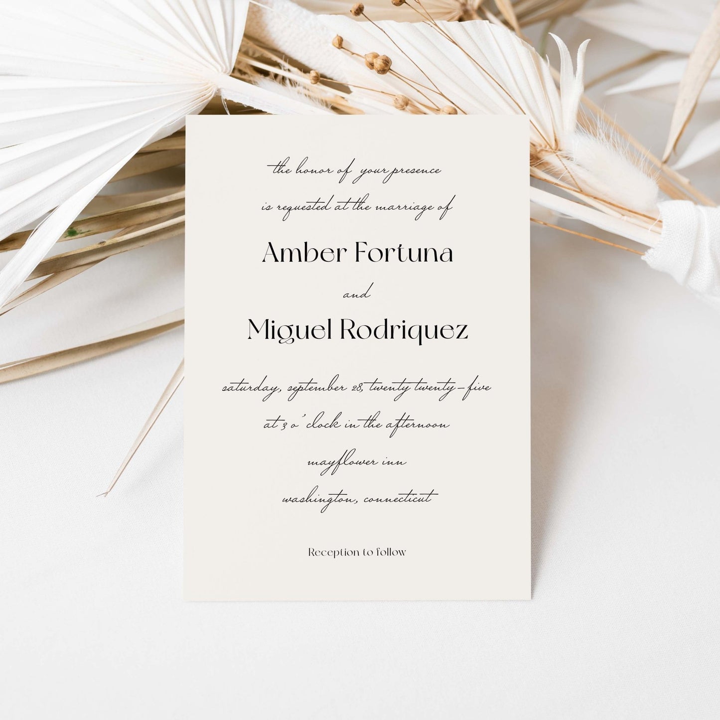Amber Chic Wedding Invitations - Blú Rose