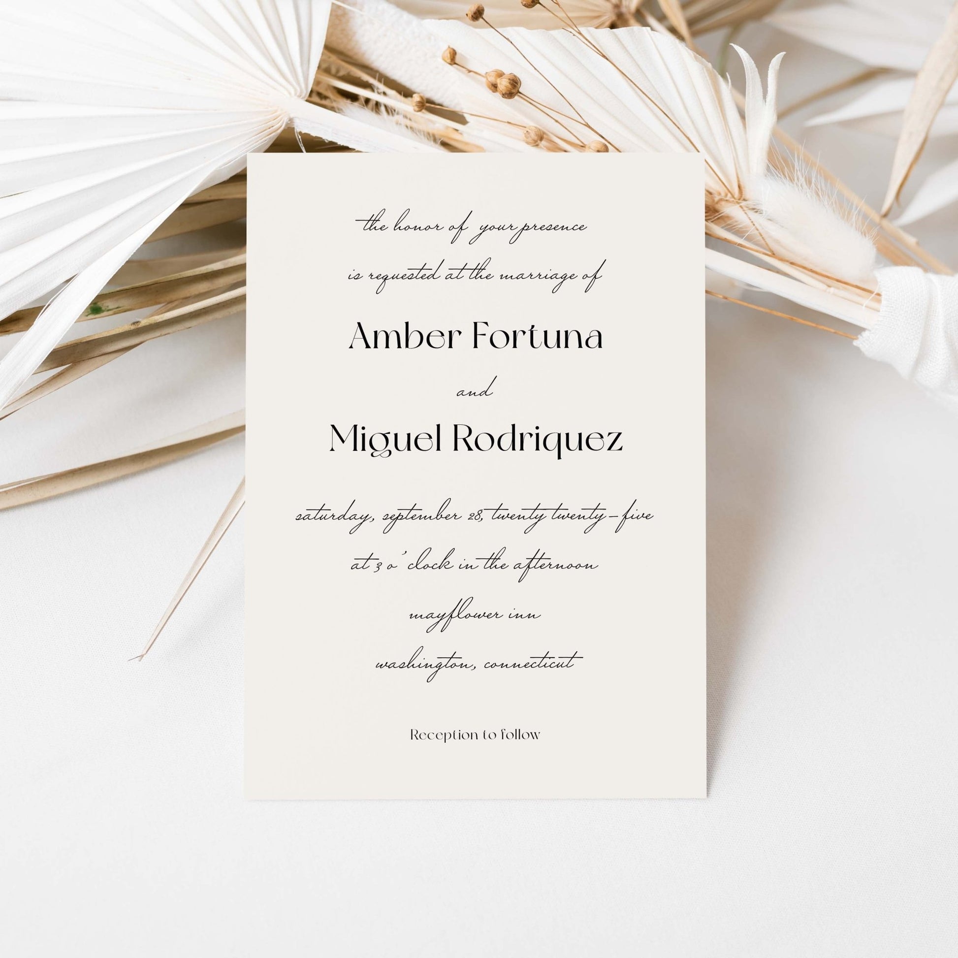 Amber Chic Wedding Invitations - Blú Rose