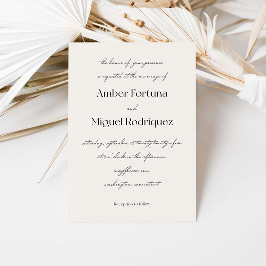 Amber Chic Wedding Invitations - Blú Rose