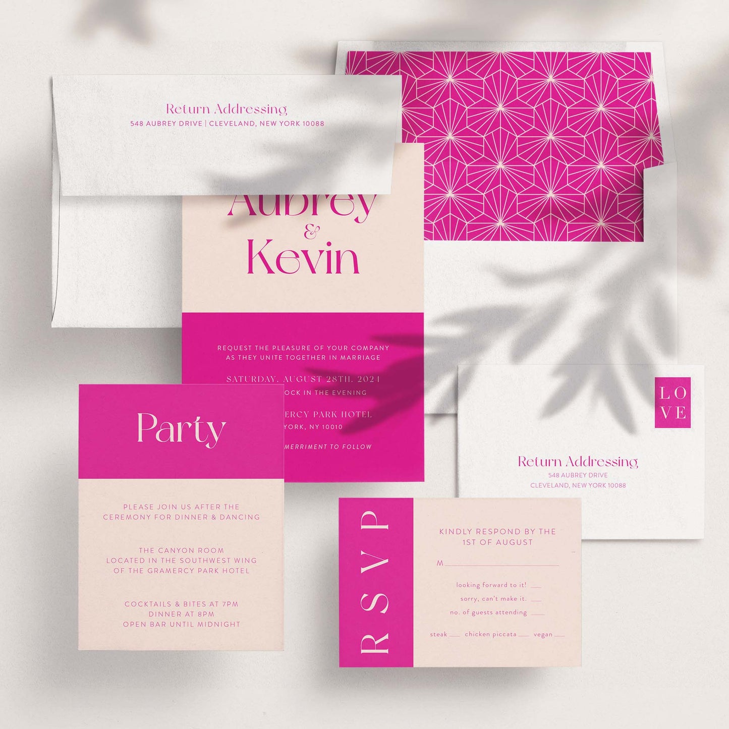 Aubrey Wedding Invitations - Blú Rose