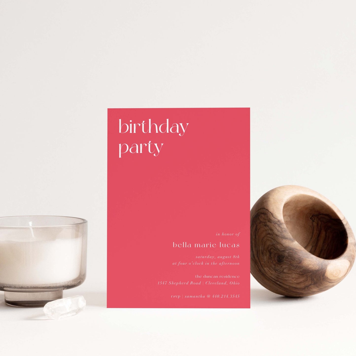 Bella Modern Invitations - Blú Rose