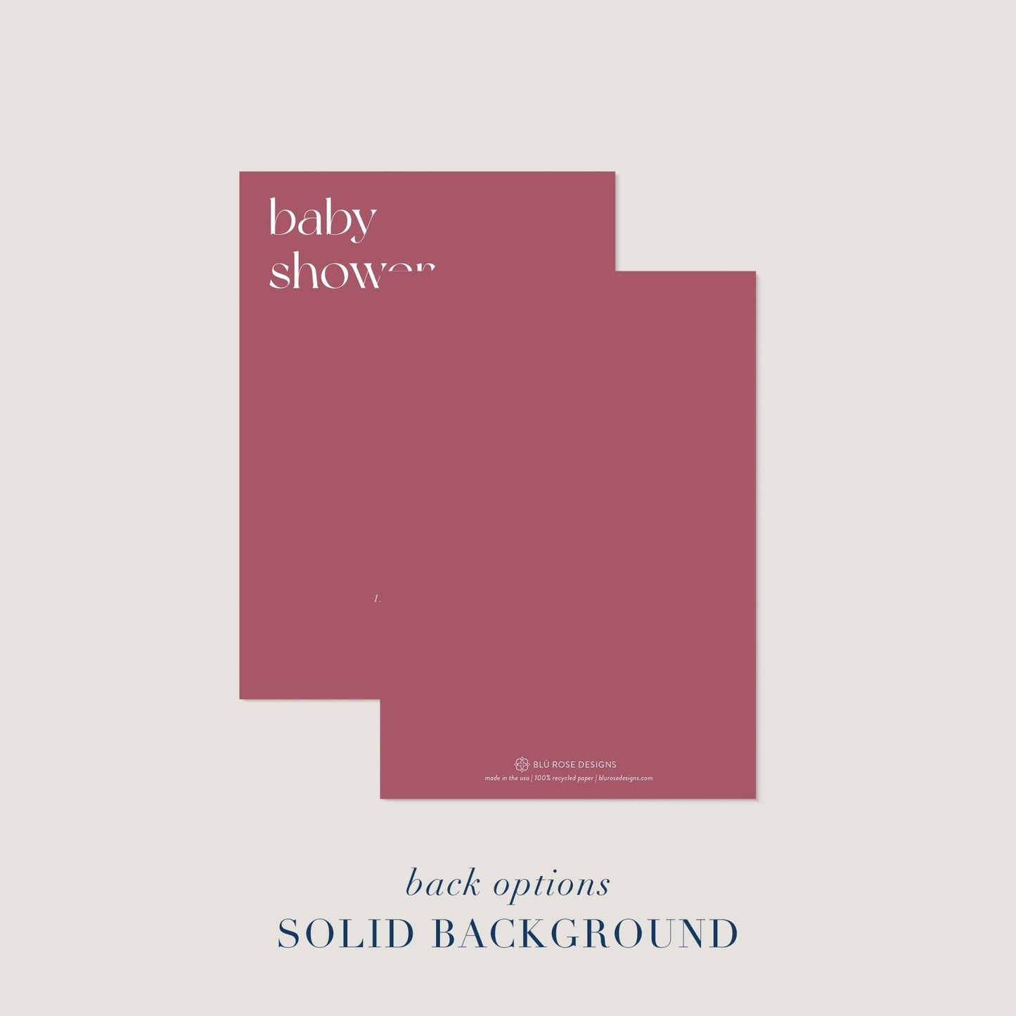 Bella Modern Invitations - Blú Rose