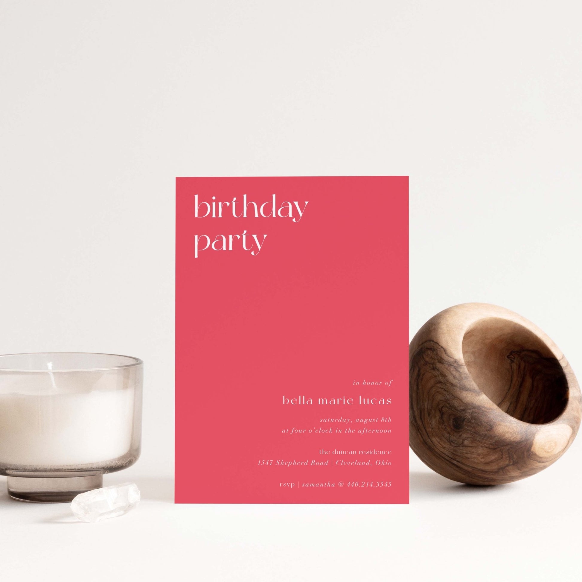 Bella Modern Invitations - Blú Rose