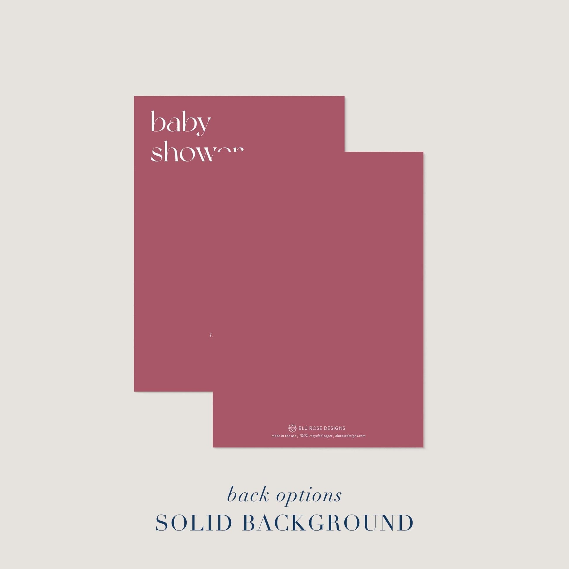 Bella Modern Invitations - Blú Rose