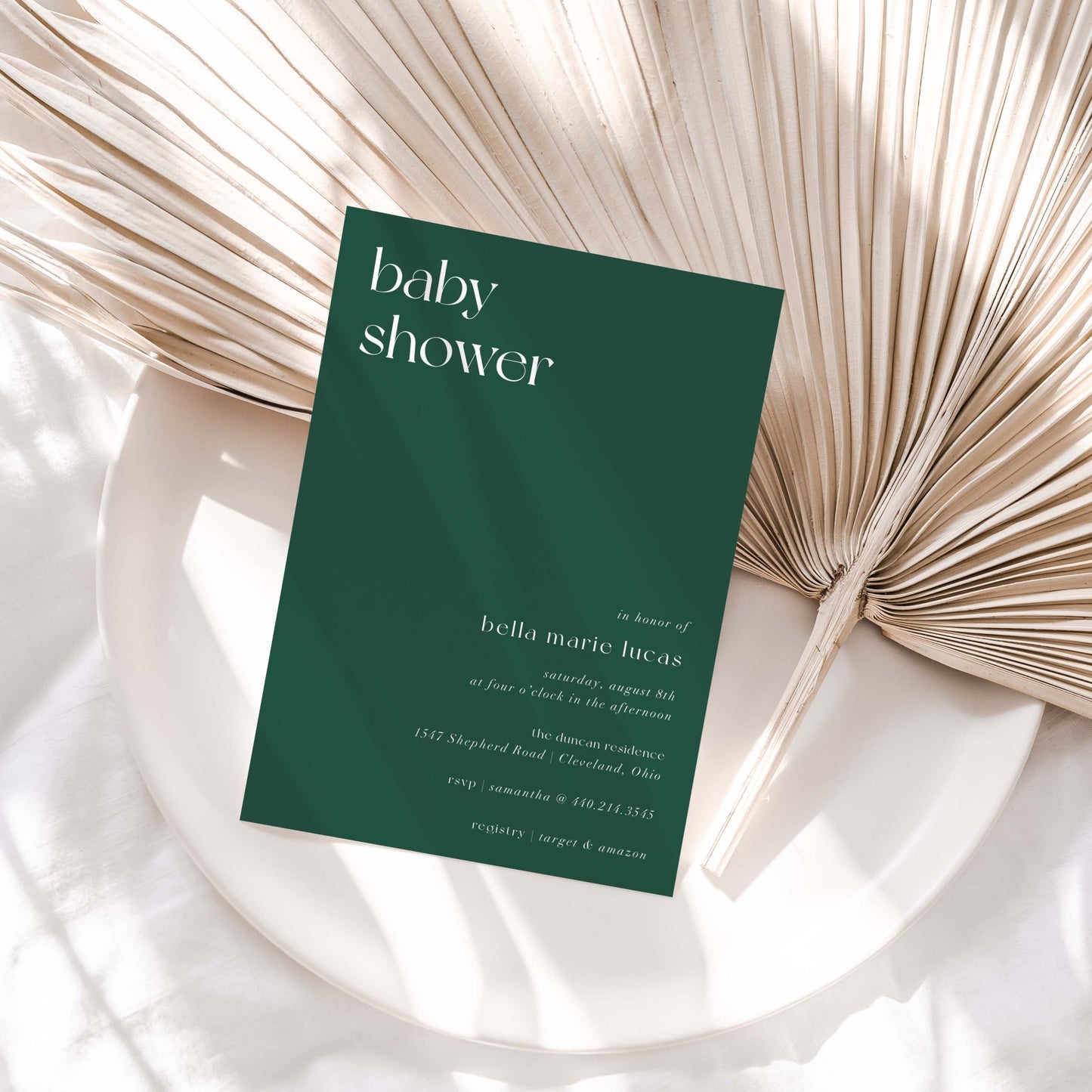 Bella Modern Invitations - Blú Rose