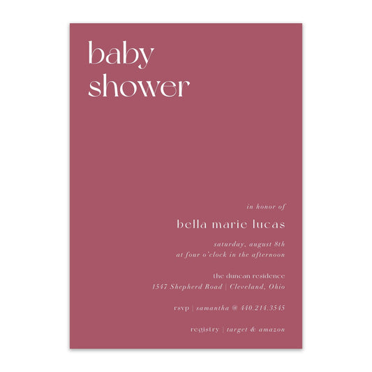 Bella Modern Invitations - Blú Rose