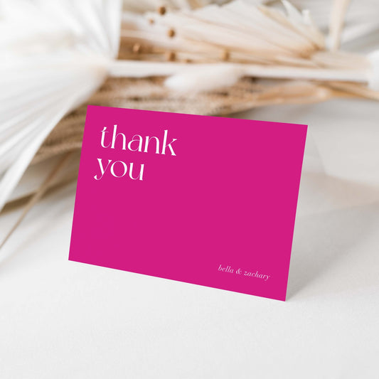 Bella Modern Thank You Card - Blú Rose