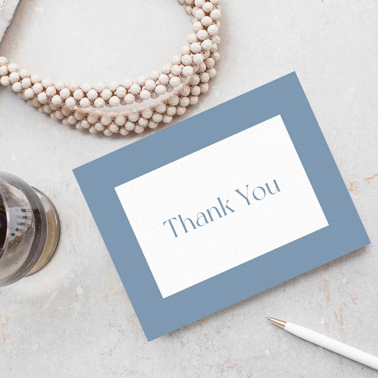 Bold Border Thank You Card - Blú Rose