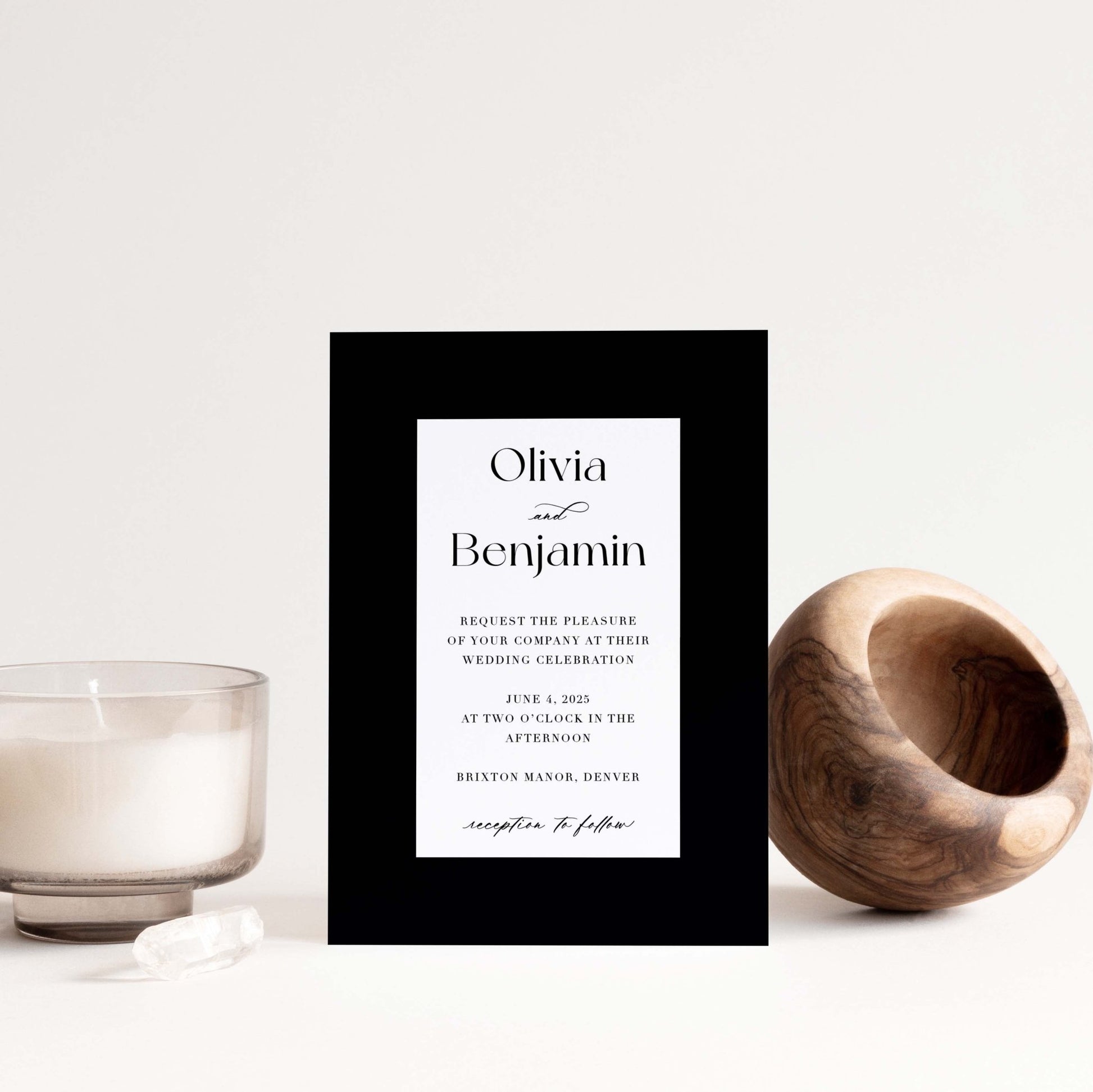 Bold Border Wedding Invitations - Blú Rose