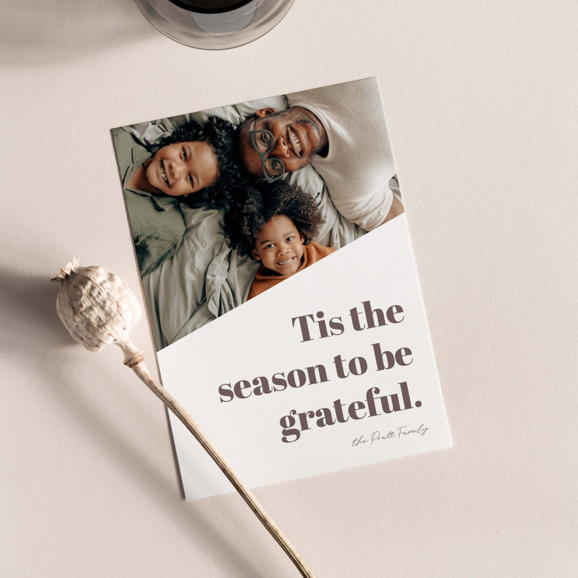 Bold Letters Photo Holiday Cards - Blú Rose