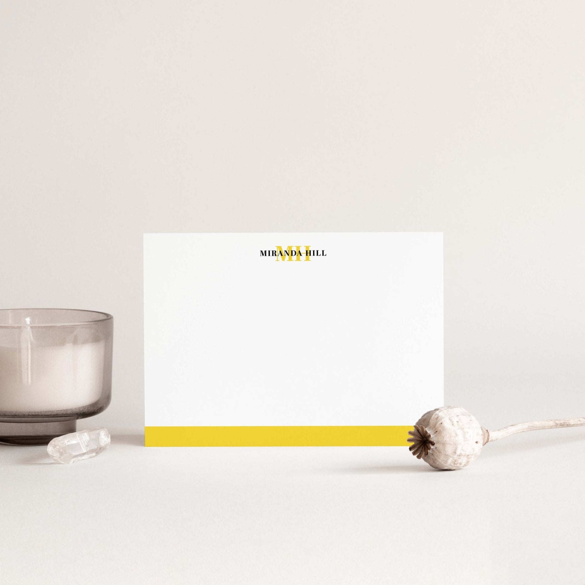 Bottom Color Bar Notecards - Blú Rose