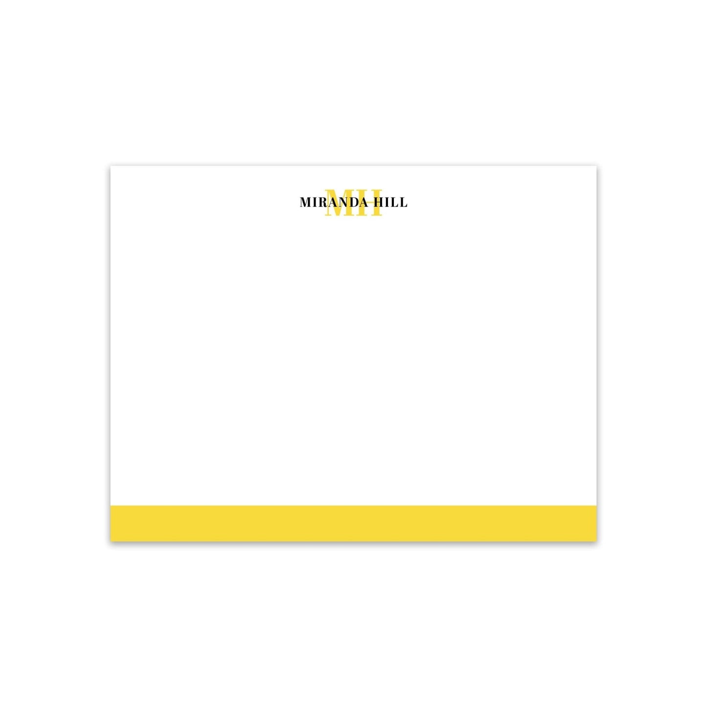 Bottom Color Bar Notecards - Blú Rose