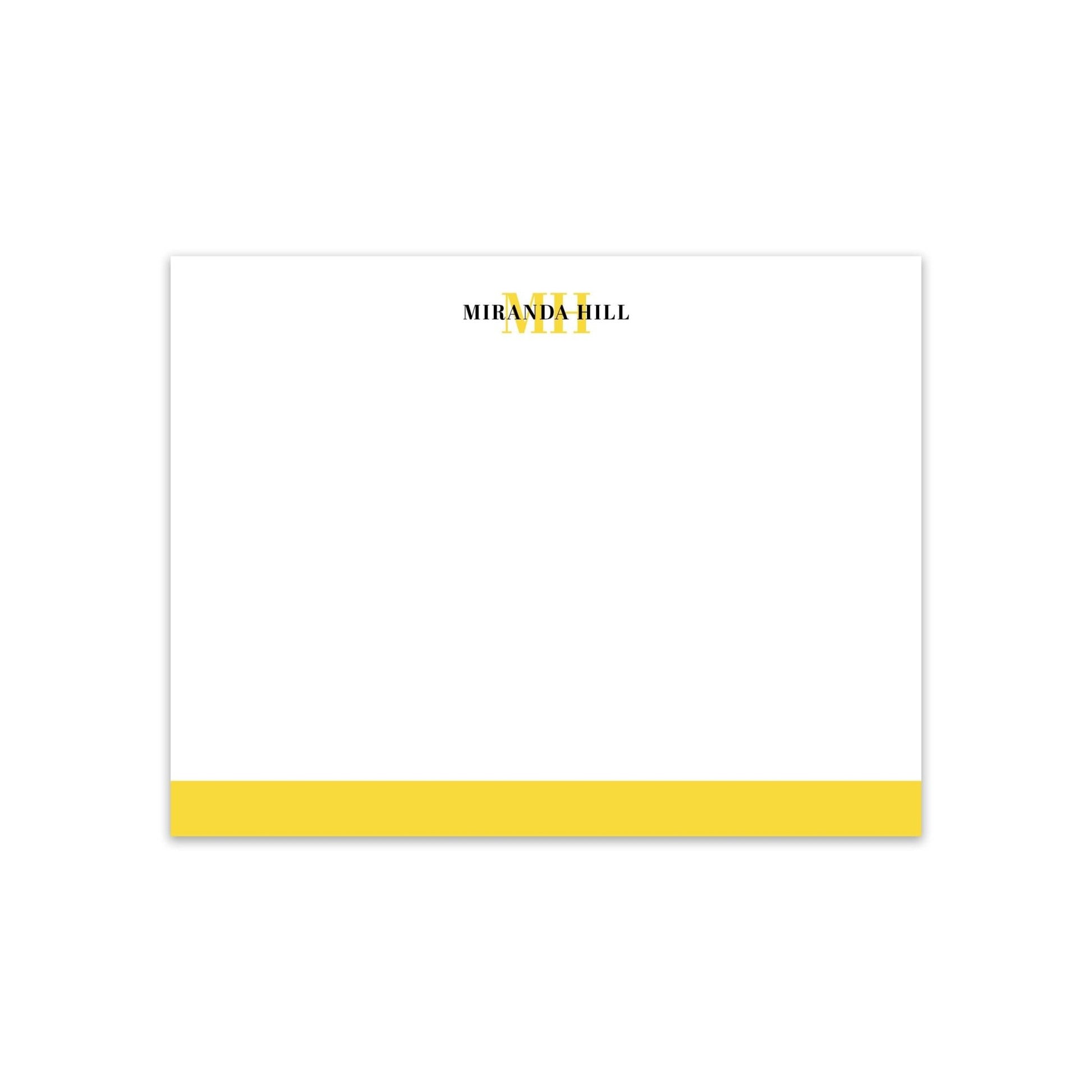 Bottom Color Bar Notecards - Blú Rose